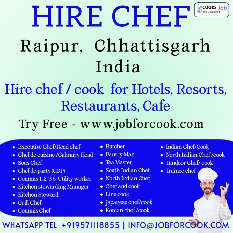Raipur chefs cooks Search Karo 