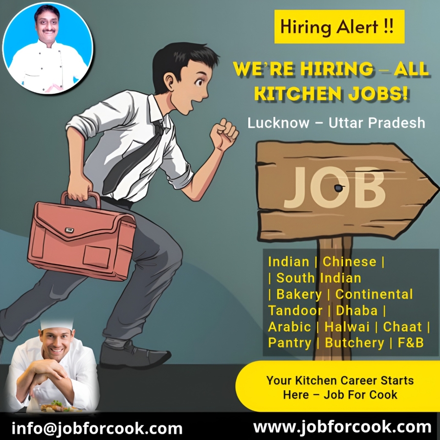 Commis cooks Working at cafe Lucknow Jobs for you 