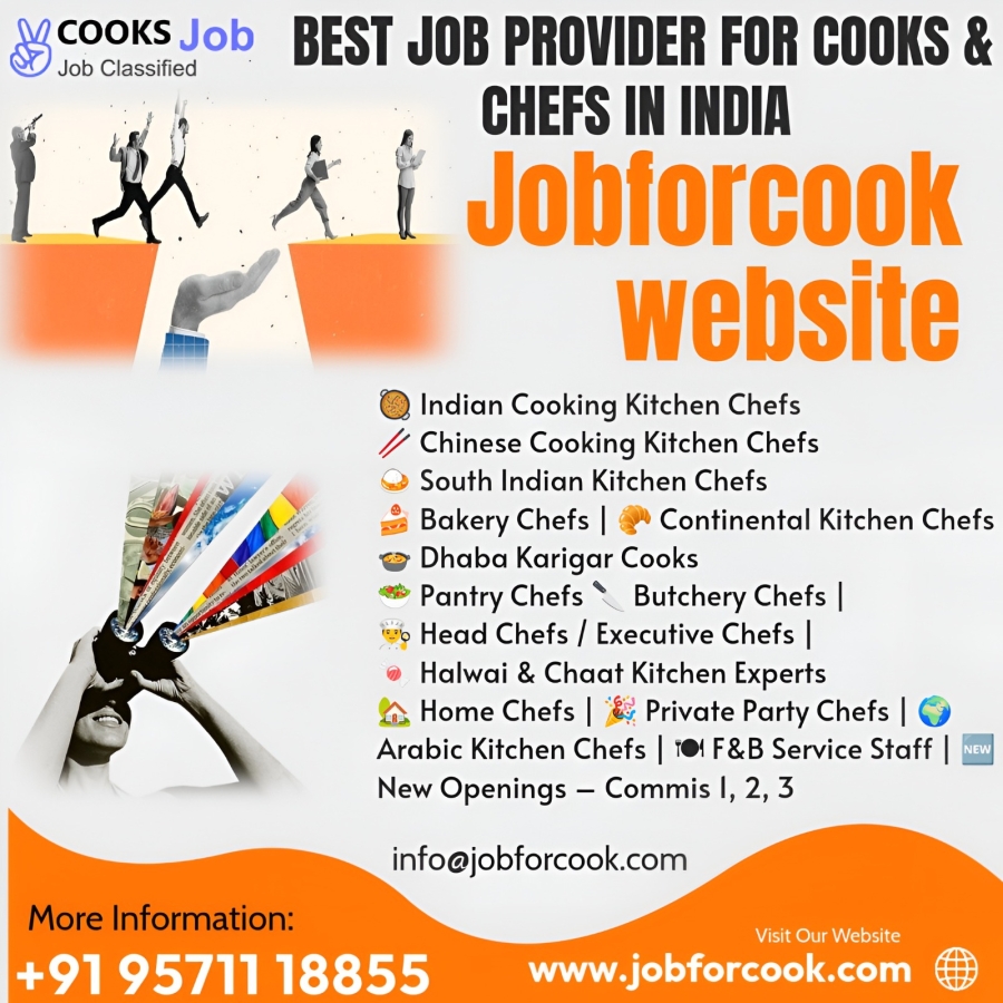 Chefs cook Visit our website for New Jobs Pan India 